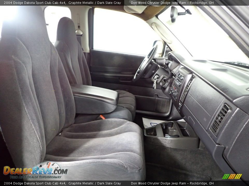 2004 Dodge Dakota Sport Club Cab 4x4 Graphite Metallic / Dark Slate Gray Photo #20