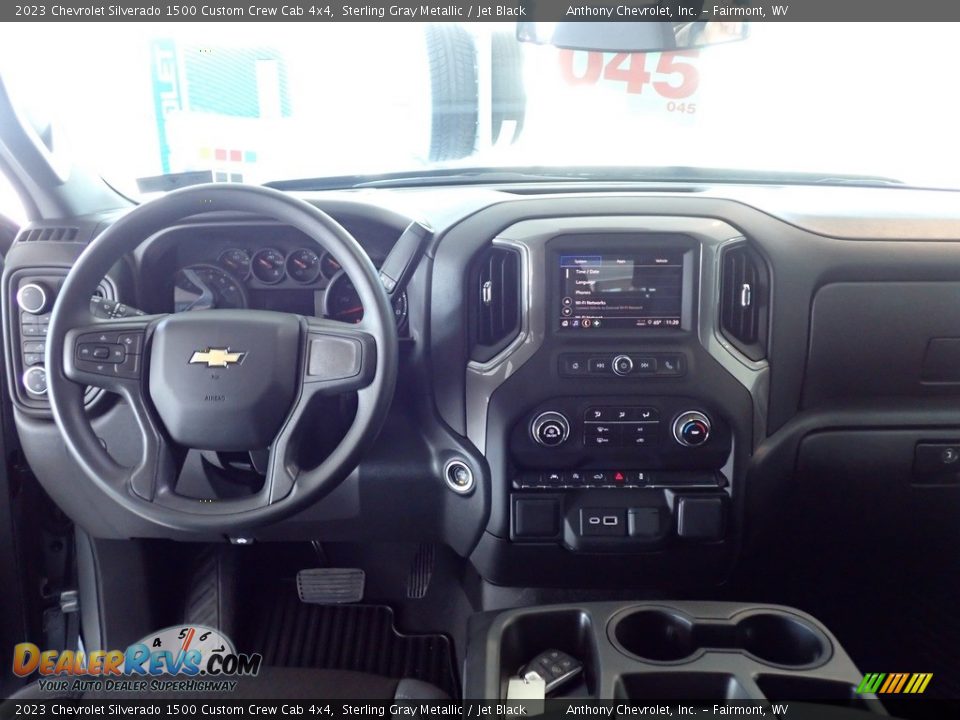 2023 Chevrolet Silverado 1500 Custom Crew Cab 4x4 Sterling Gray Metallic / Jet Black Photo #12