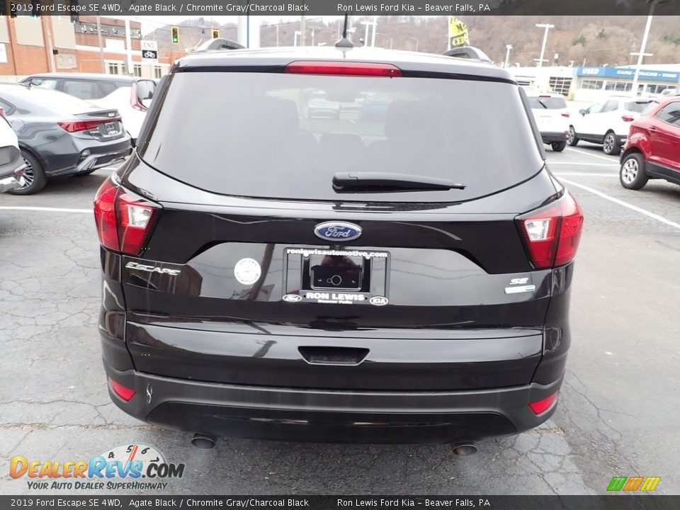 2019 Ford Escape SE 4WD Agate Black / Chromite Gray/Charcoal Black Photo #7