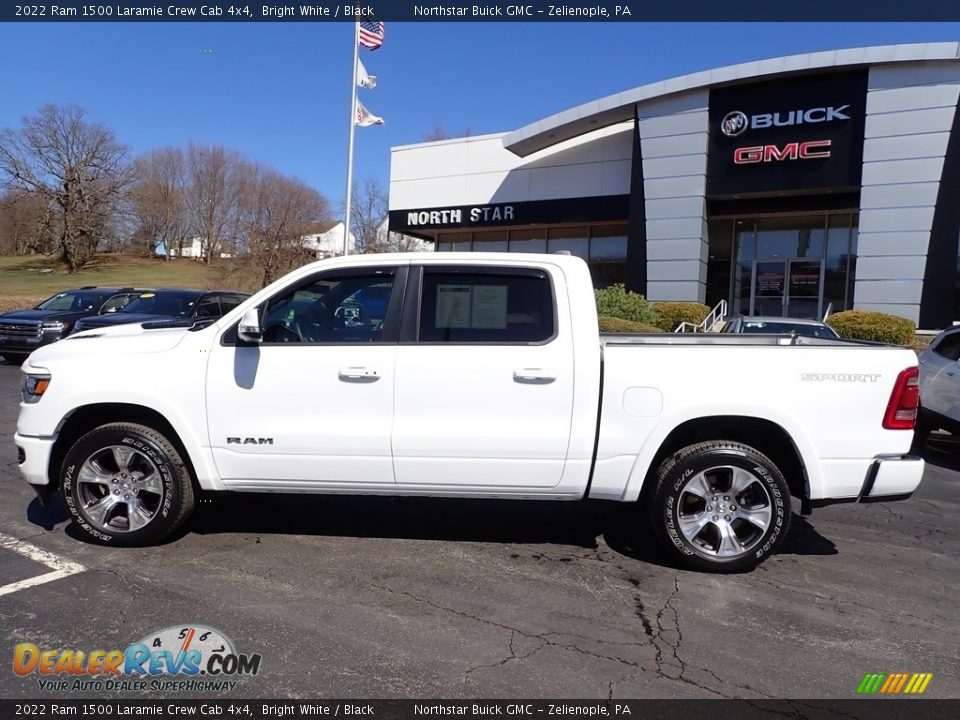 2022 Ram 1500 Laramie Crew Cab 4x4 Bright White / Black Photo #2