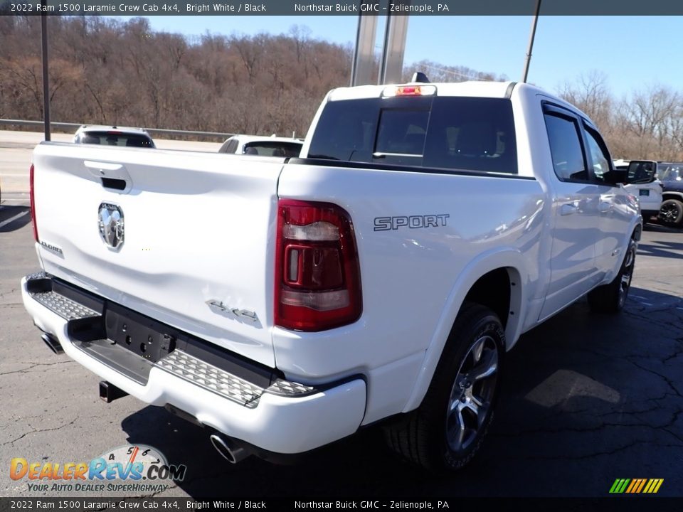 2022 Ram 1500 Laramie Crew Cab 4x4 Bright White / Black Photo #6