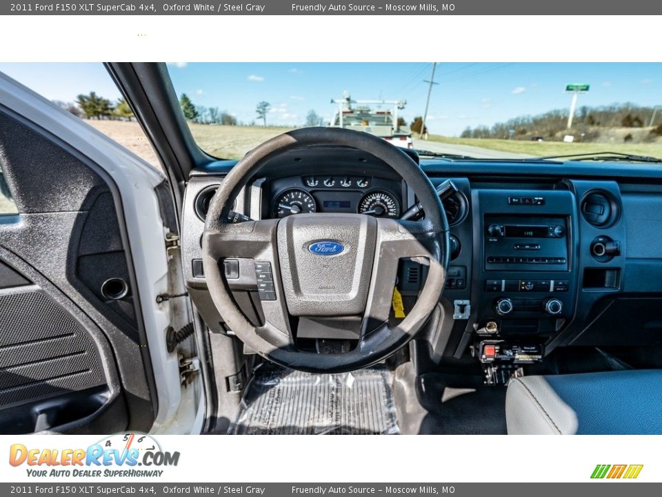 2011 Ford F150 XLT SuperCab 4x4 Oxford White / Steel Gray Photo #16