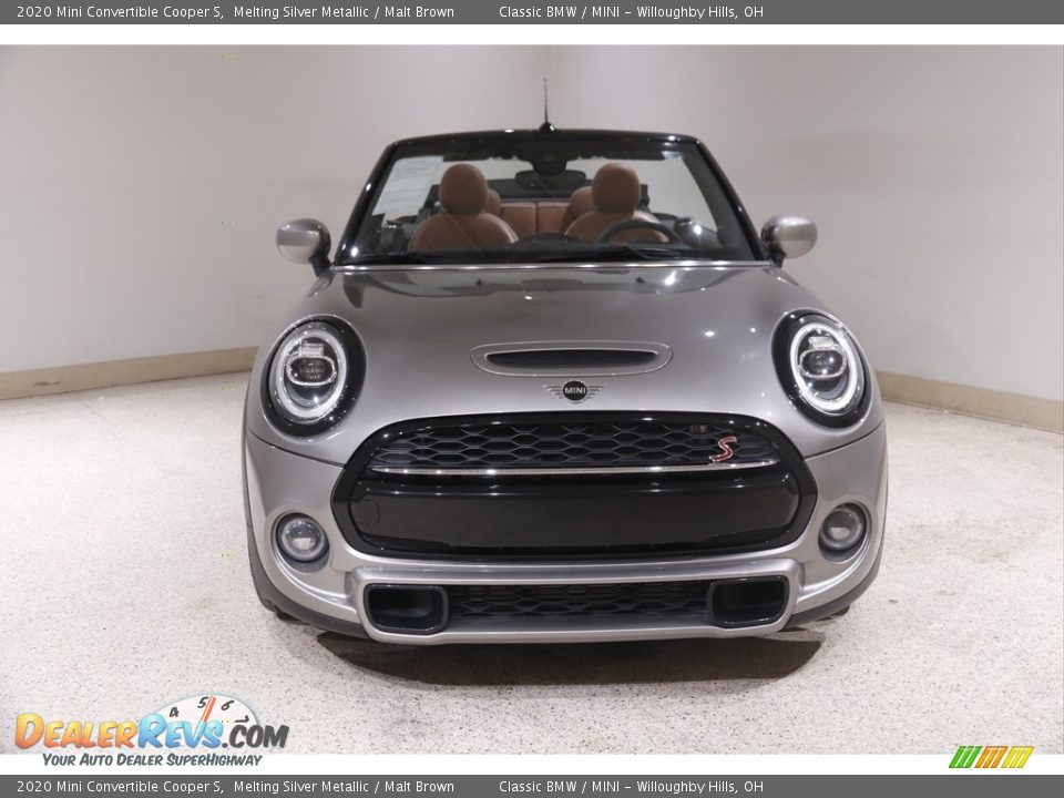 2020 Mini Convertible Cooper S Melting Silver Metallic / Malt Brown Photo #3