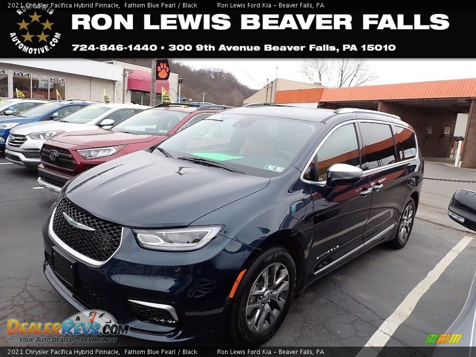 2021 Chrysler Pacifica Hybrid Pinnacle Fathom Blue Pearl / Black Photo #1