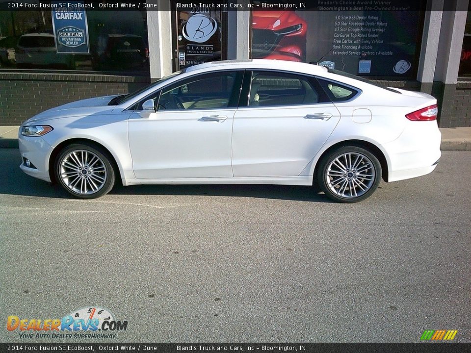 2014 Ford Fusion SE EcoBoost Oxford White / Dune Photo #1