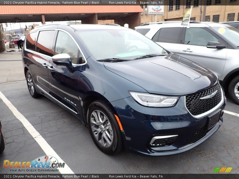 2021 Chrysler Pacifica Hybrid Pinnacle Fathom Blue Pearl / Black Photo #3