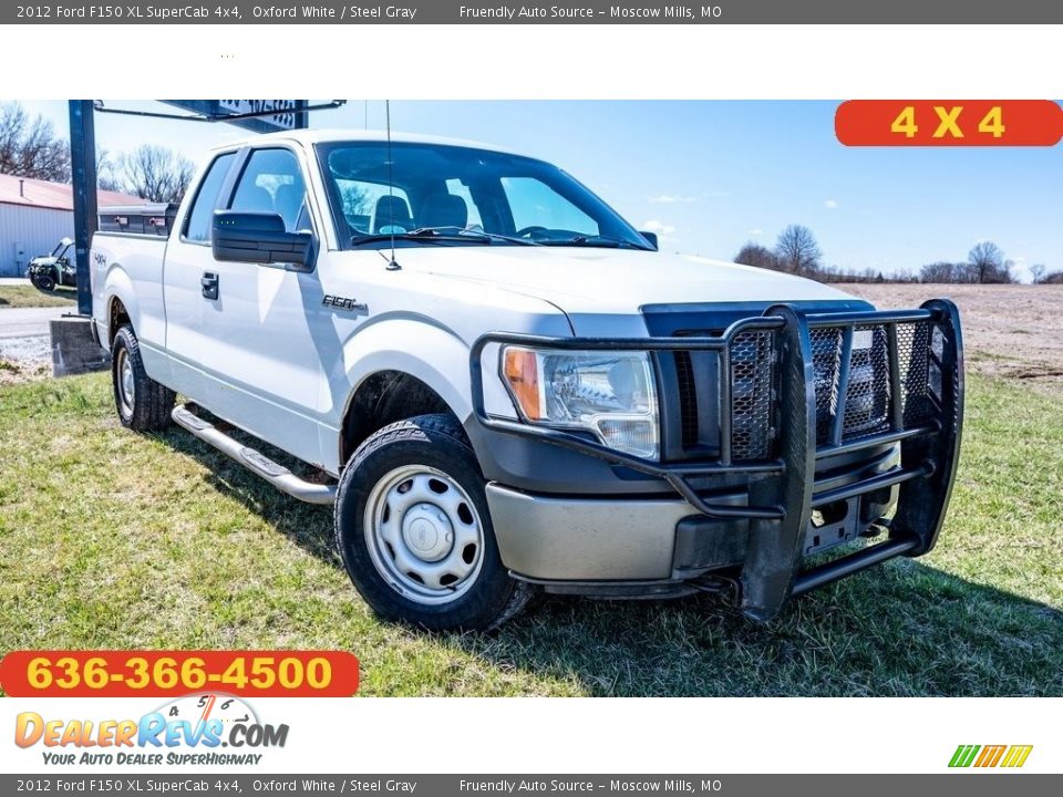 2012 Ford F150 XL SuperCab 4x4 Oxford White / Steel Gray Photo #1