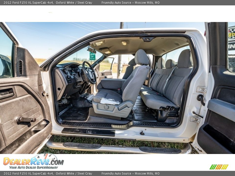 2012 Ford F150 XL SuperCab 4x4 Oxford White / Steel Gray Photo #3