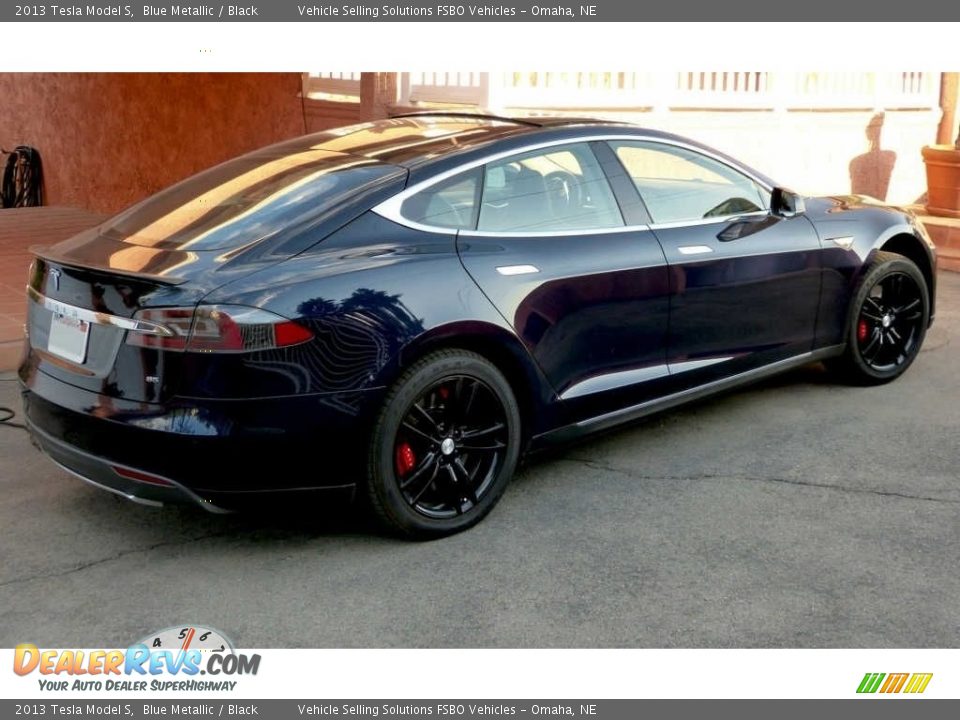 2013 Tesla Model S Blue Metallic / Black Photo #3