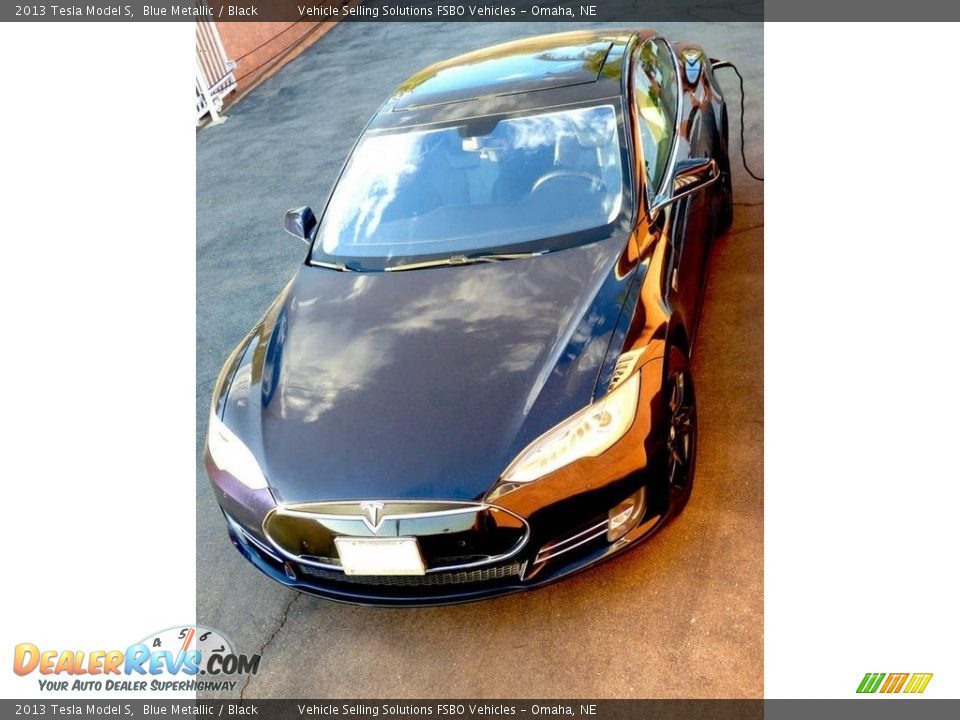 2013 Tesla Model S Blue Metallic / Black Photo #4