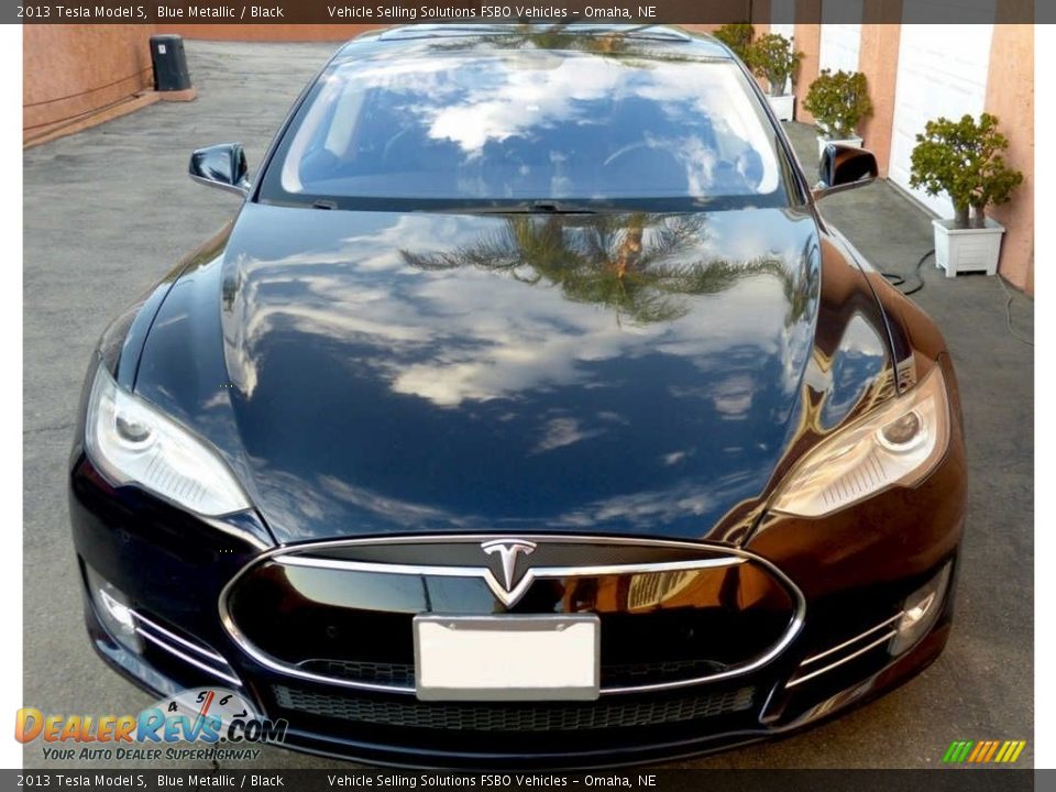 2013 Tesla Model S Blue Metallic / Black Photo #5