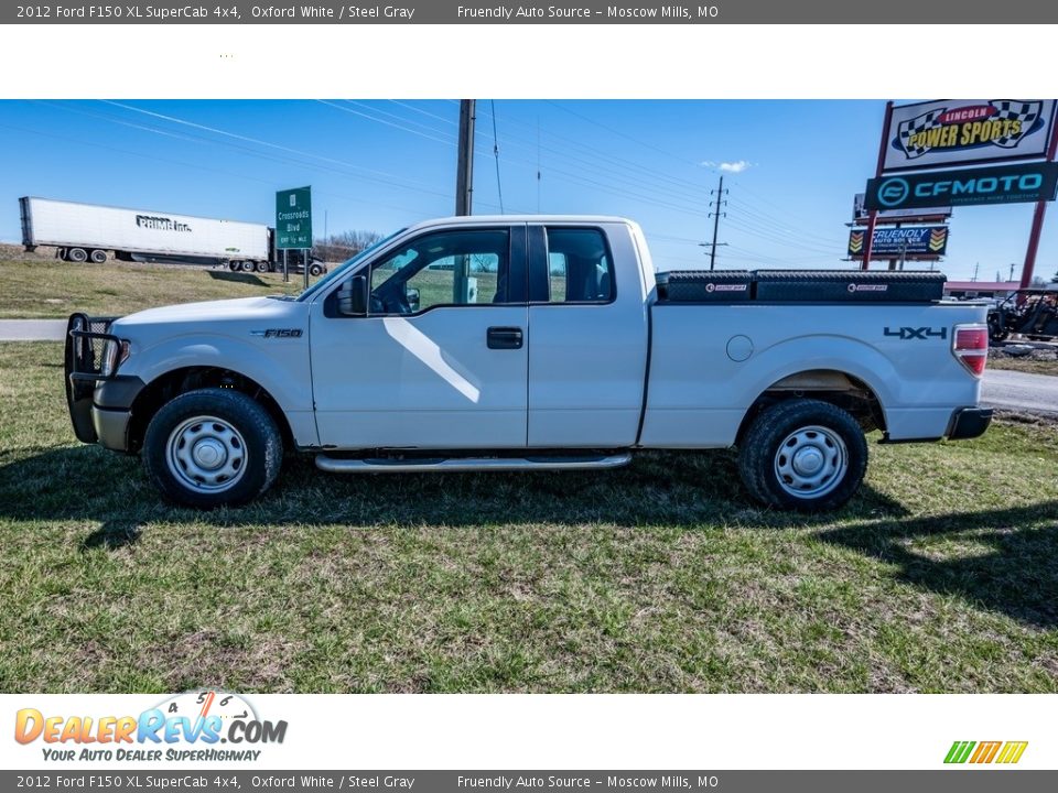 2012 Ford F150 XL SuperCab 4x4 Oxford White / Steel Gray Photo #9