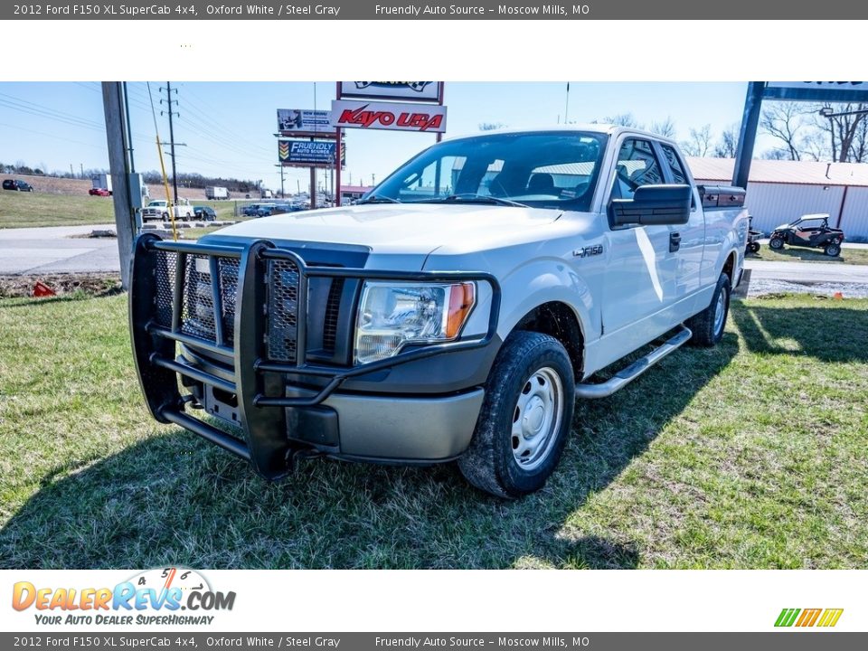 2012 Ford F150 XL SuperCab 4x4 Oxford White / Steel Gray Photo #10