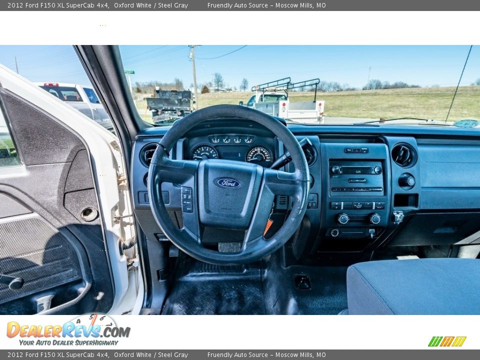 2012 Ford F150 XL SuperCab 4x4 Oxford White / Steel Gray Photo #13