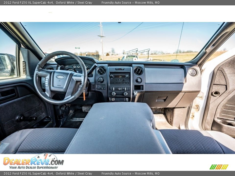 2012 Ford F150 XL SuperCab 4x4 Oxford White / Steel Gray Photo #16