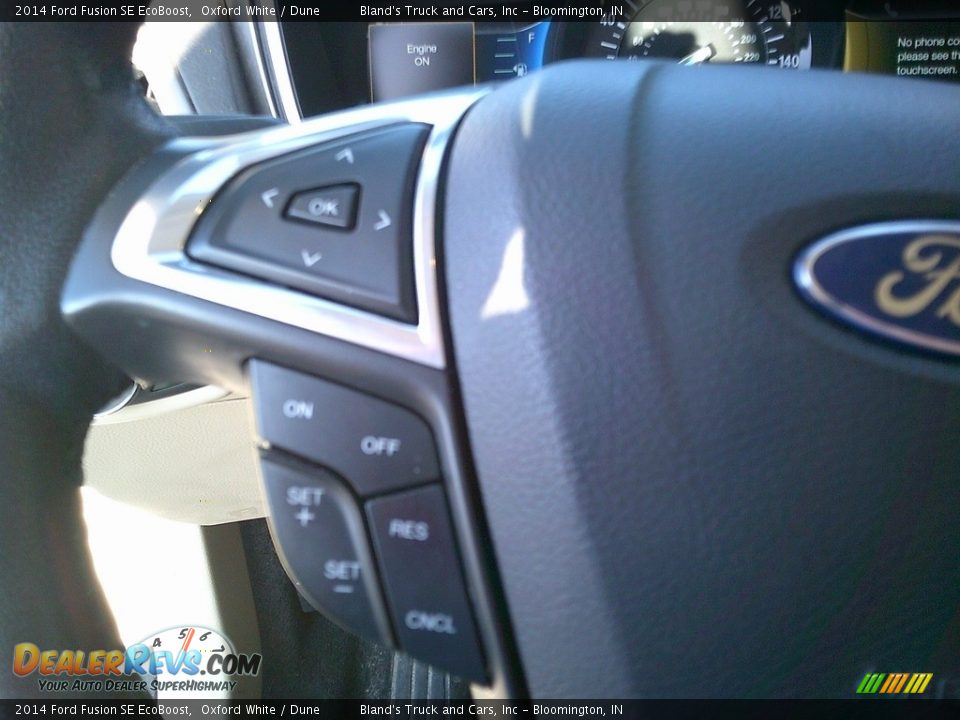 2014 Ford Fusion SE EcoBoost Oxford White / Dune Photo #22