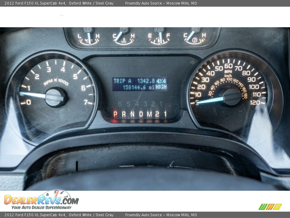 2012 Ford F150 XL SuperCab 4x4 Oxford White / Steel Gray Photo #25