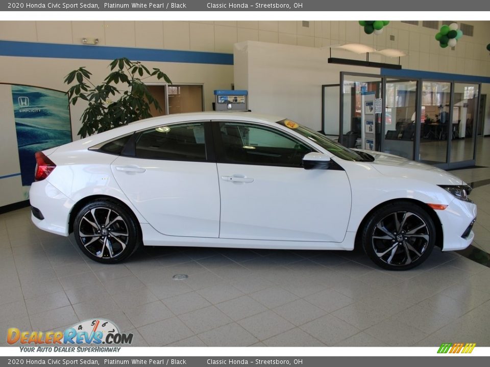 2020 Honda Civic Sport Sedan Platinum White Pearl / Black Photo #4