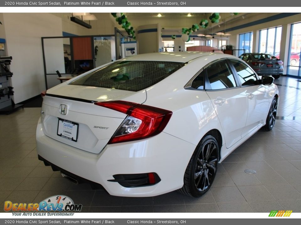 2020 Honda Civic Sport Sedan Platinum White Pearl / Black Photo #7