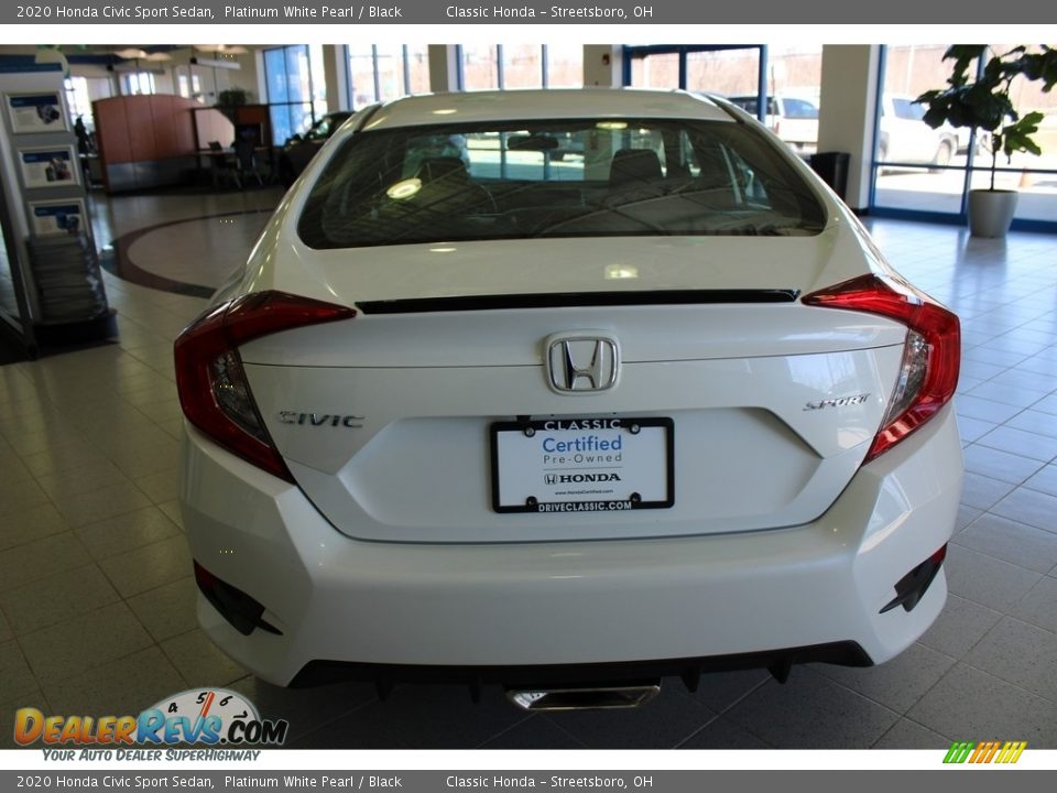 2020 Honda Civic Sport Sedan Platinum White Pearl / Black Photo #8