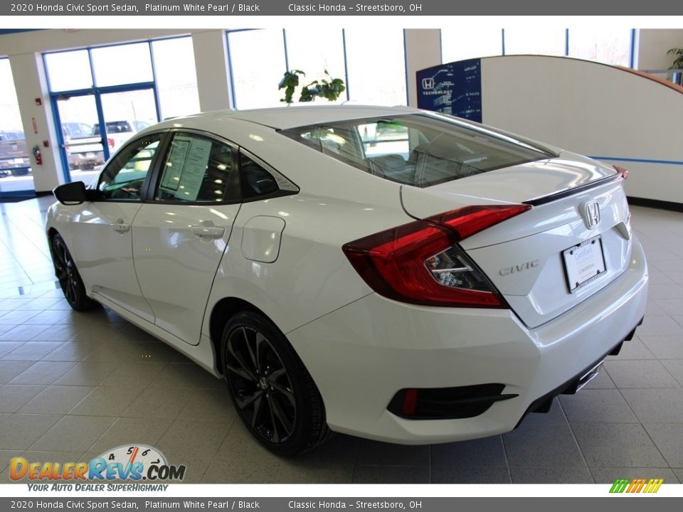 2020 Honda Civic Sport Sedan Platinum White Pearl / Black Photo #9