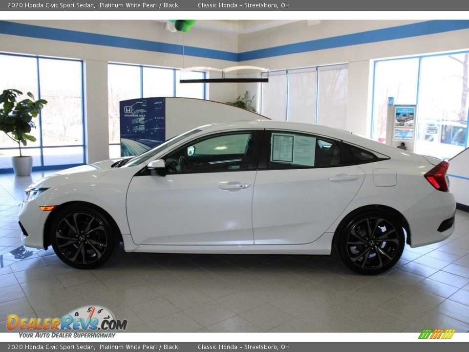 2020 Honda Civic Sport Sedan Platinum White Pearl / Black Photo #10