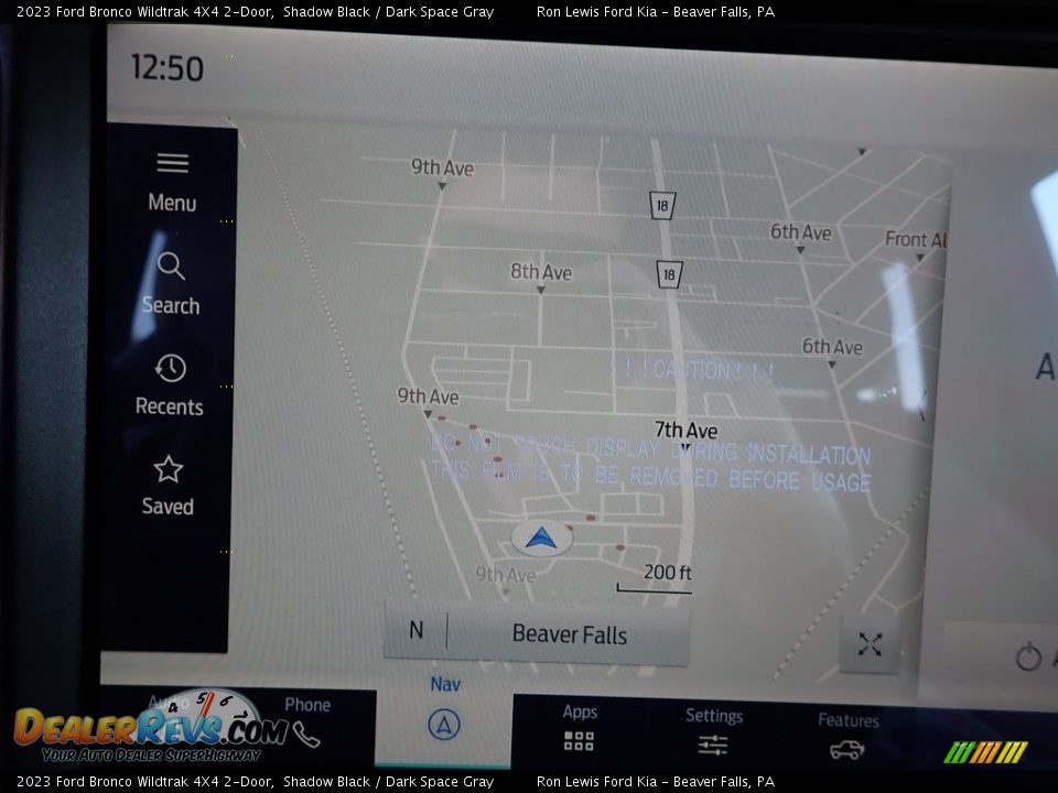 Navigation of 2023 Ford Bronco Wildtrak 4X4 2-Door Photo #19