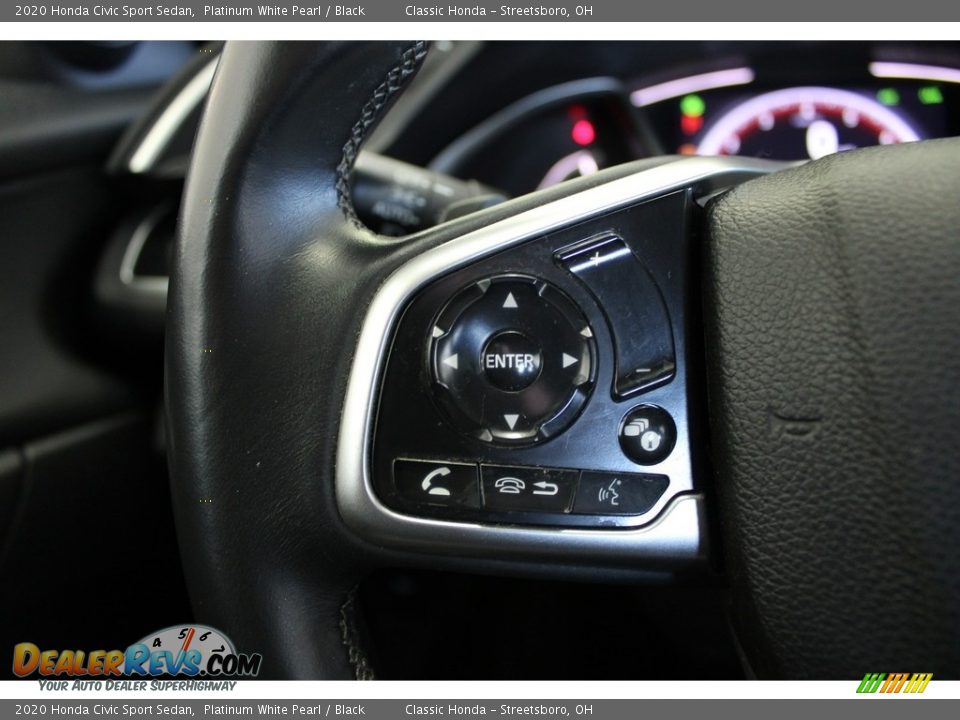 2020 Honda Civic Sport Sedan Platinum White Pearl / Black Photo #30