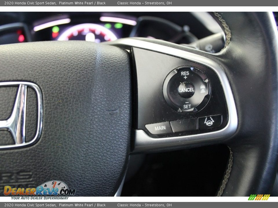 2020 Honda Civic Sport Sedan Platinum White Pearl / Black Photo #31