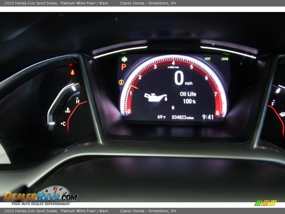 2020 Honda Civic Sport Sedan Platinum White Pearl / Black Photo #32