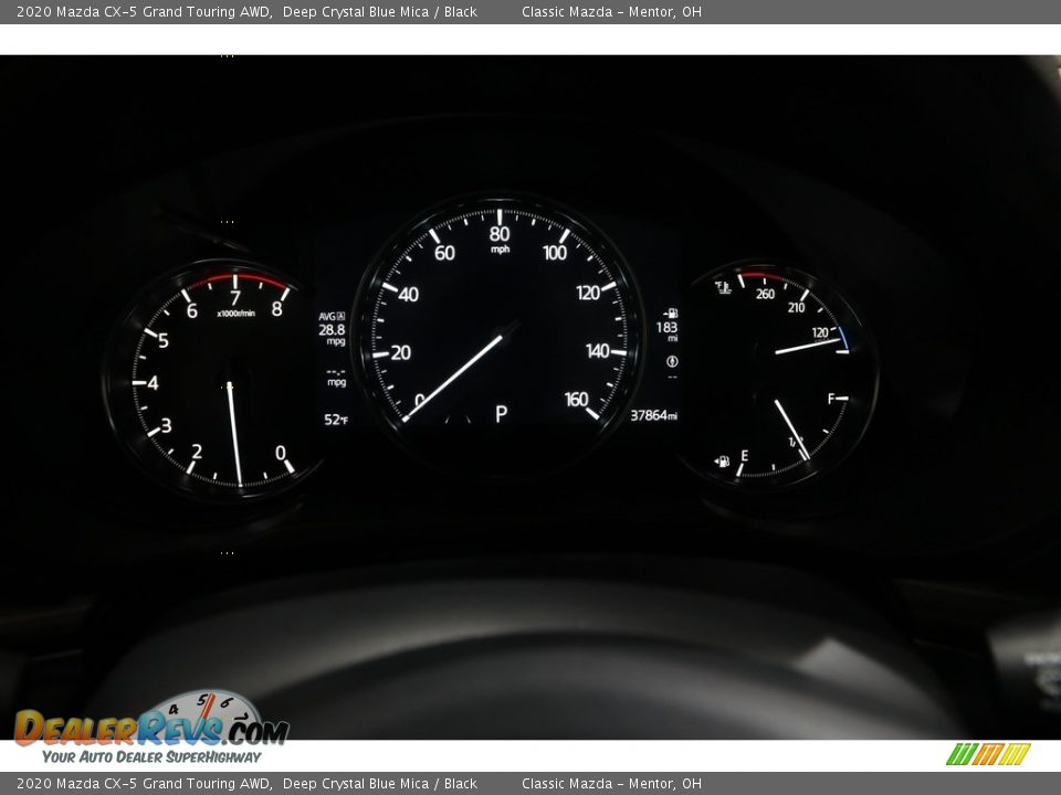 2020 Mazda CX-5 Grand Touring AWD Deep Crystal Blue Mica / Black Photo #8