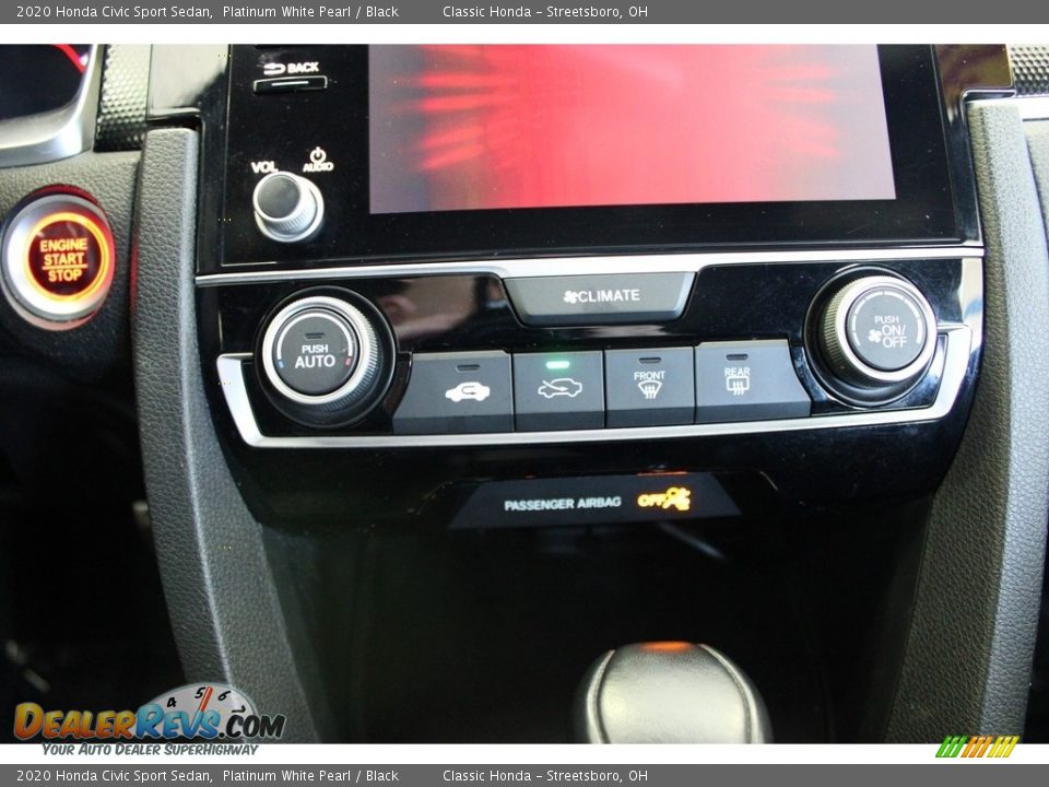 2020 Honda Civic Sport Sedan Platinum White Pearl / Black Photo #34