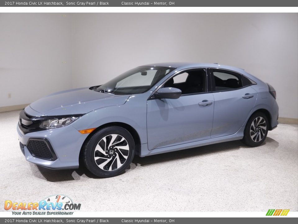 2017 Honda Civic LX Hatchback Sonic Gray Pearl / Black Photo #3