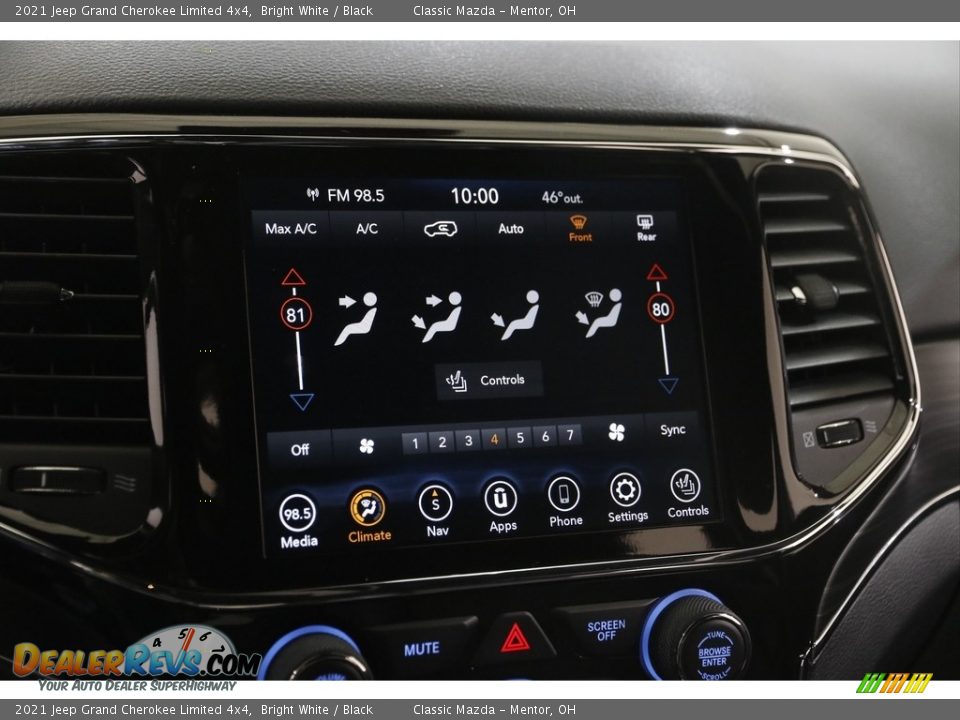 2021 Jeep Grand Cherokee Limited 4x4 Bright White / Black Photo #10