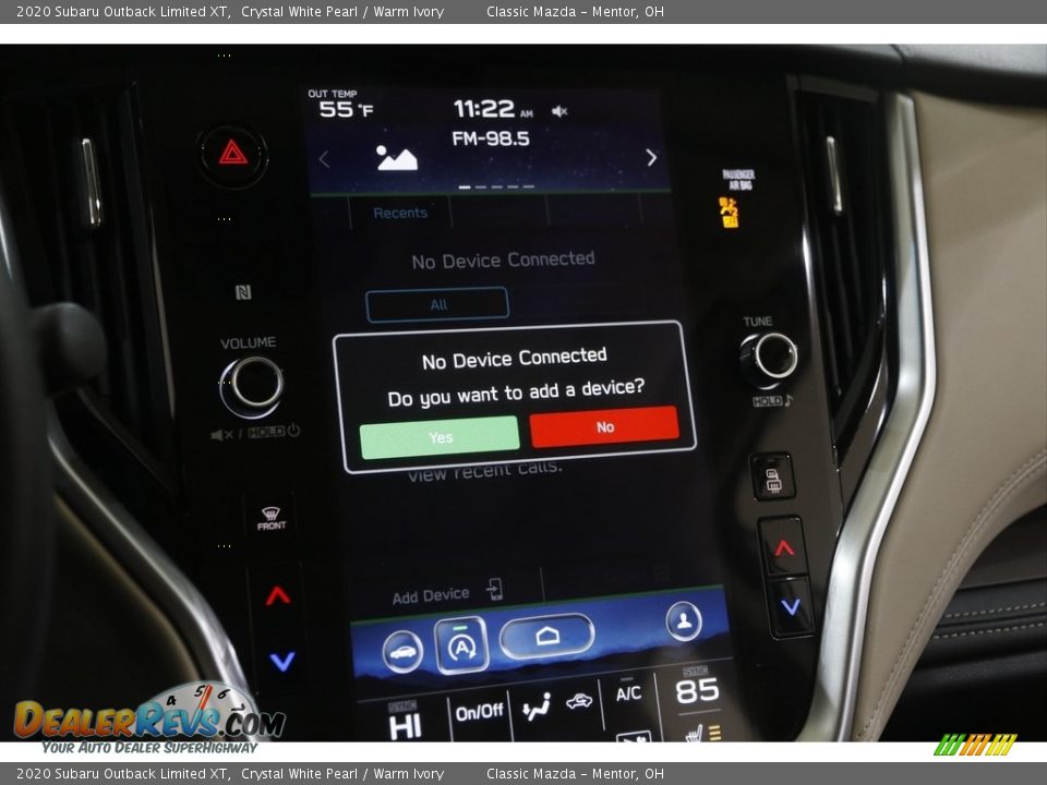 2020 Subaru Outback Limited XT Crystal White Pearl / Warm Ivory Photo #12