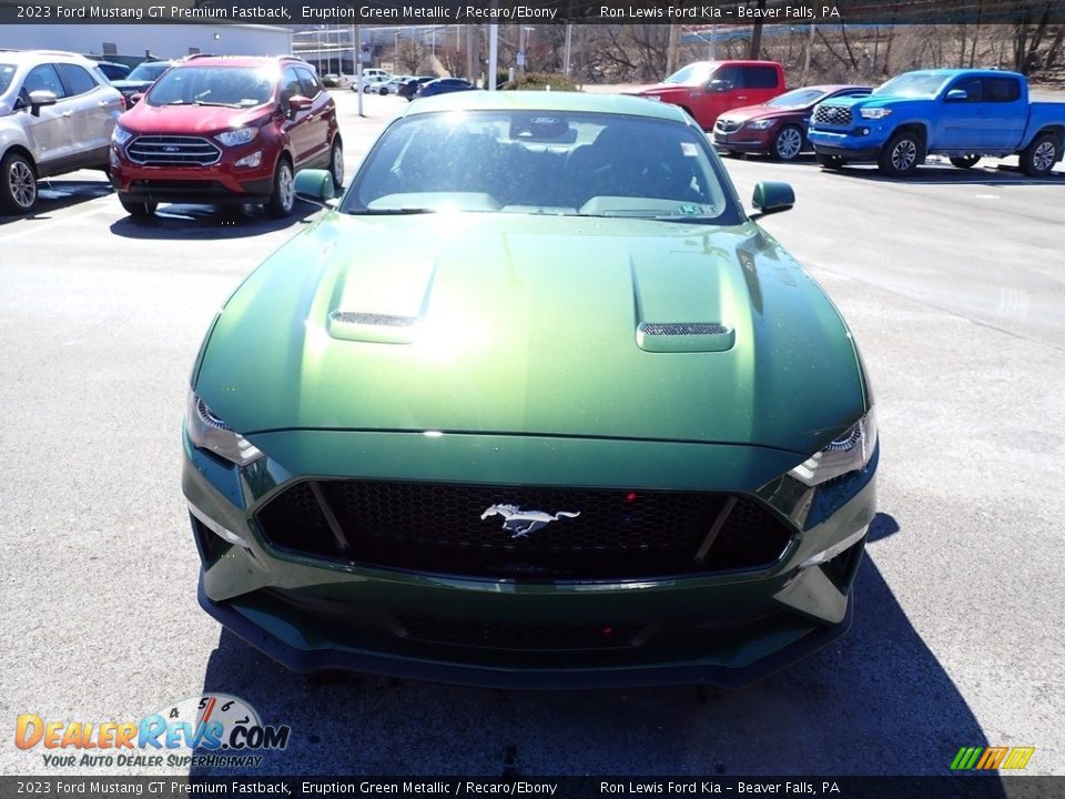 2023 Ford Mustang GT Premium Fastback Eruption Green Metallic / Recaro/Ebony Photo #3