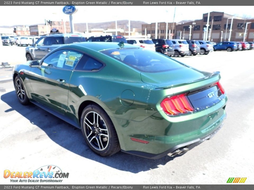 2023 Ford Mustang GT Premium Fastback Eruption Green Metallic / Recaro/Ebony Photo #6