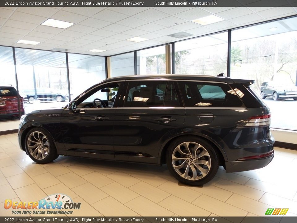 2022 Lincoln Aviator Grand Touring AWD Flight Blue Metallic / Russet/Ebony Photo #2