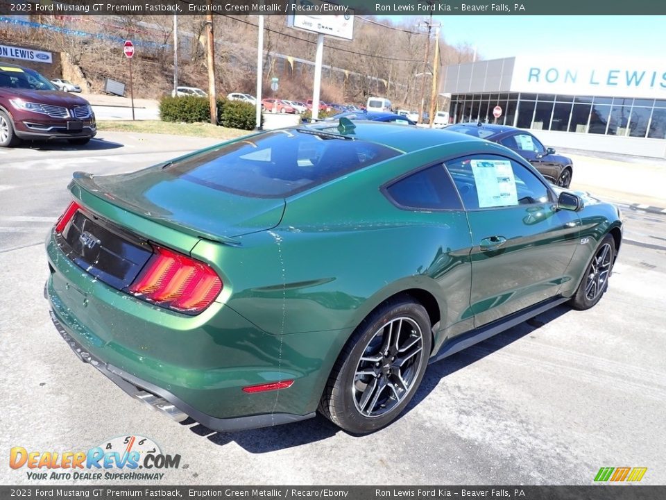 2023 Ford Mustang GT Premium Fastback Eruption Green Metallic / Recaro/Ebony Photo #8