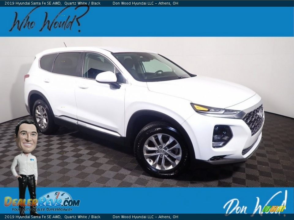 2019 Hyundai Santa Fe SE AWD Quartz White / Black Photo #1