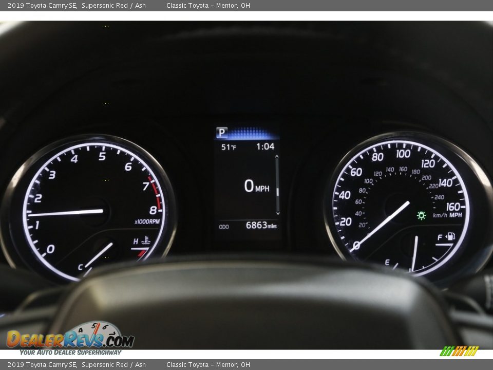 2019 Toyota Camry SE Supersonic Red / Ash Photo #8