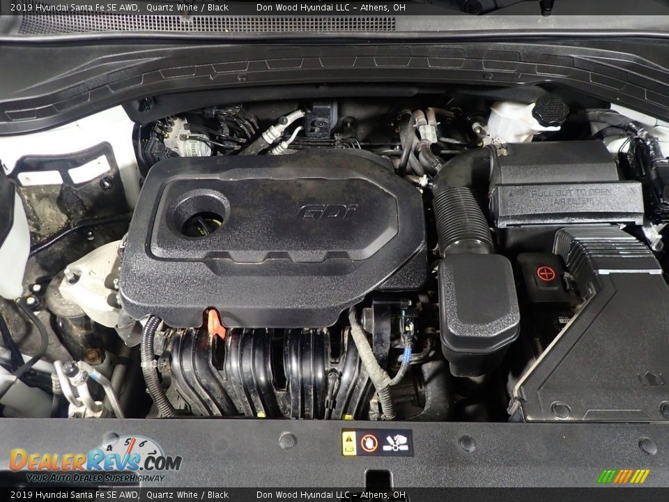 2019 Hyundai Santa Fe SE AWD Quartz White / Black Photo #7