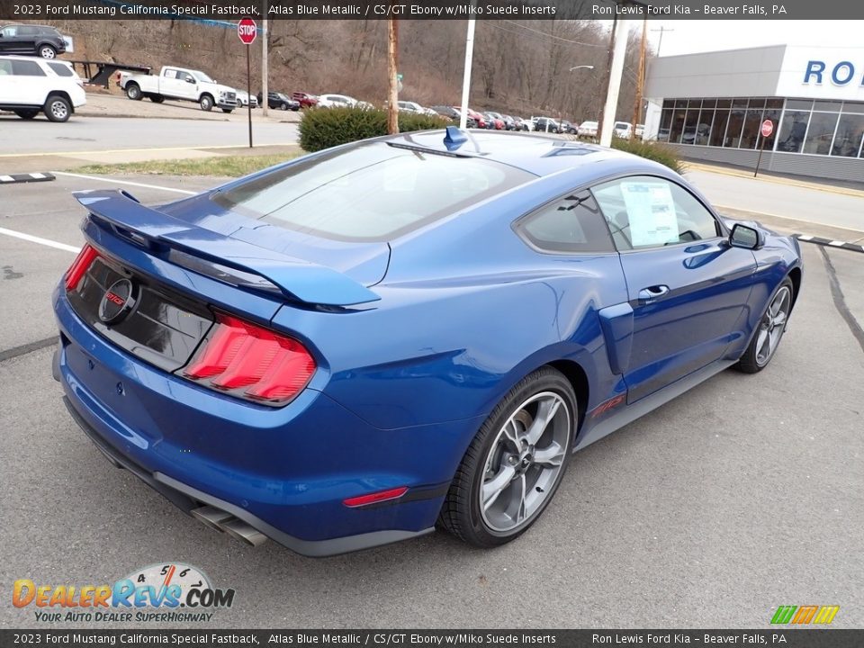 2023 Ford Mustang California Special Fastback Atlas Blue Metallic / CS/GT Ebony w/Miko Suede Inserts Photo #8