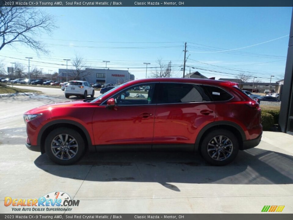 2023 Mazda CX-9 Touring AWD Soul Red Crystal Metallic / Black Photo #6