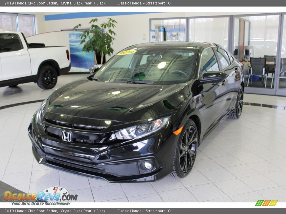 2019 Honda Civic Sport Sedan Crystal Black Pearl / Black Photo #1