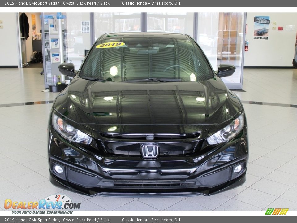 2019 Honda Civic Sport Sedan Crystal Black Pearl / Black Photo #2