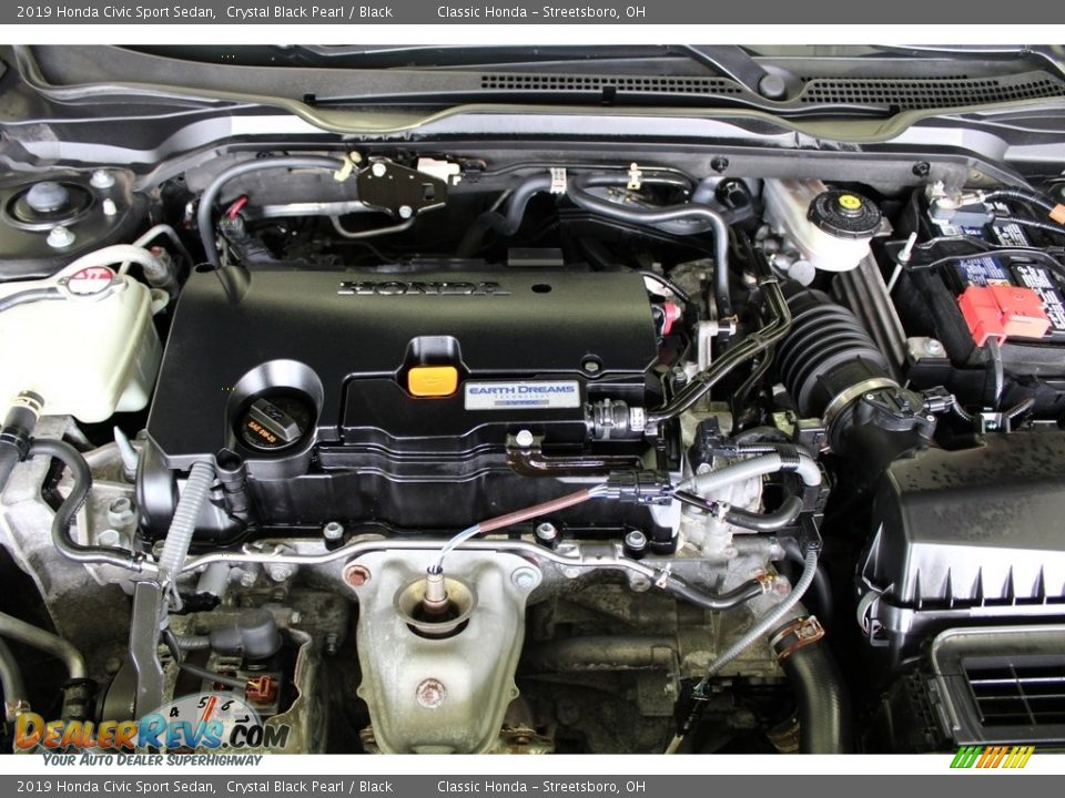 2019 Honda Civic Sport Sedan Crystal Black Pearl / Black Photo #3