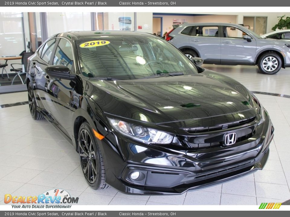 2019 Honda Civic Sport Sedan Crystal Black Pearl / Black Photo #4