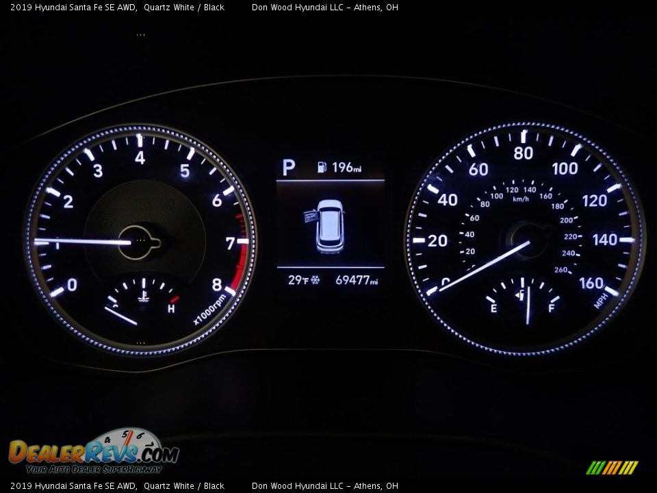 2019 Hyundai Santa Fe SE AWD Quartz White / Black Photo #26