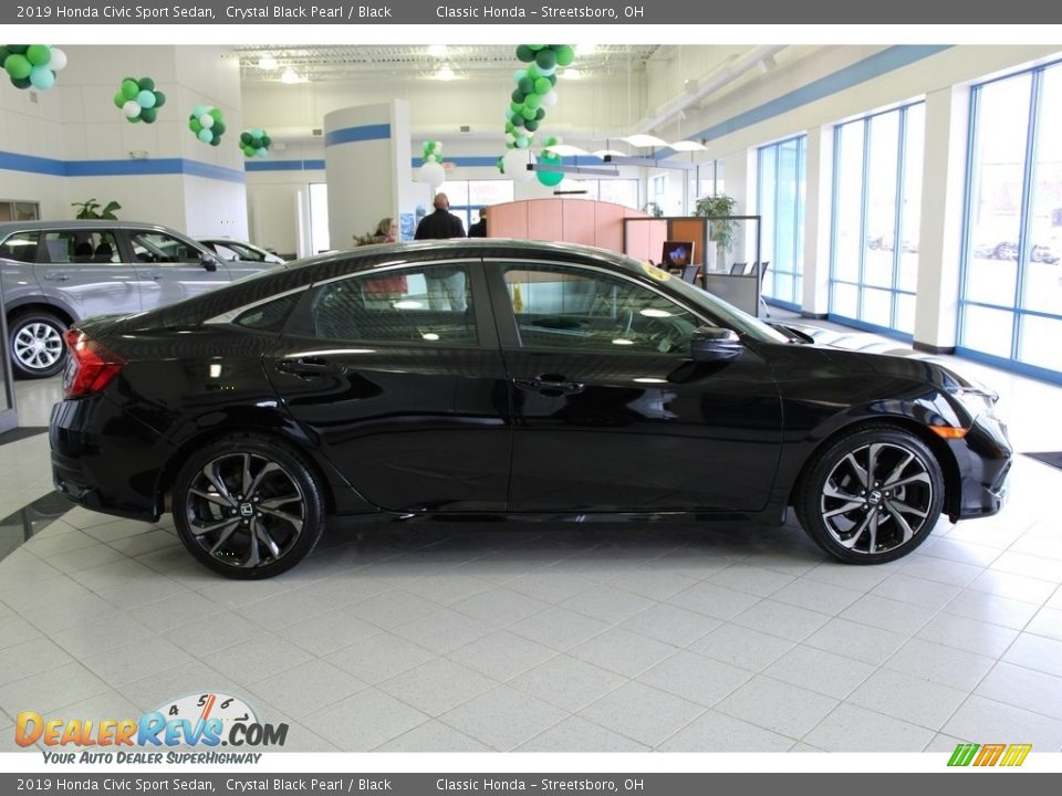 2019 Honda Civic Sport Sedan Crystal Black Pearl / Black Photo #6